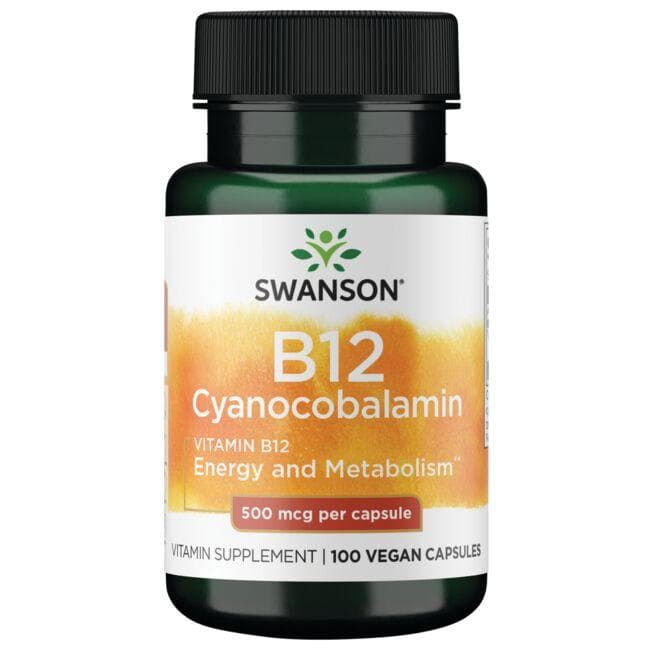 (SW030)Vitamin B12 Cyanocobalamin 500 mcg 100 Caps