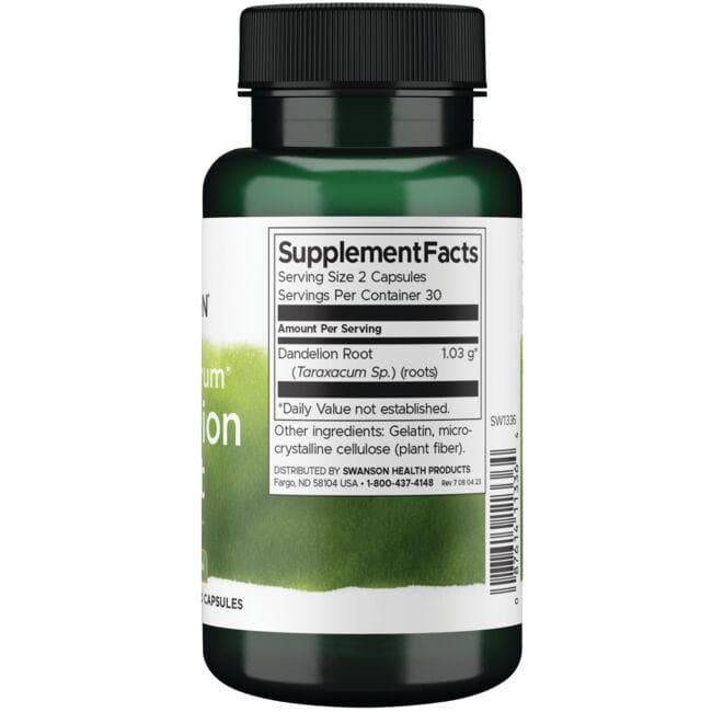 (SW1336)フルスペクトラムタンポポ根 515 mg 60カプセル