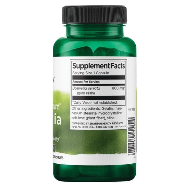 (SW1589)スワンソン フルスペクトラム ボスウェリア - ダブルストレングス 800 mg 60カプセル