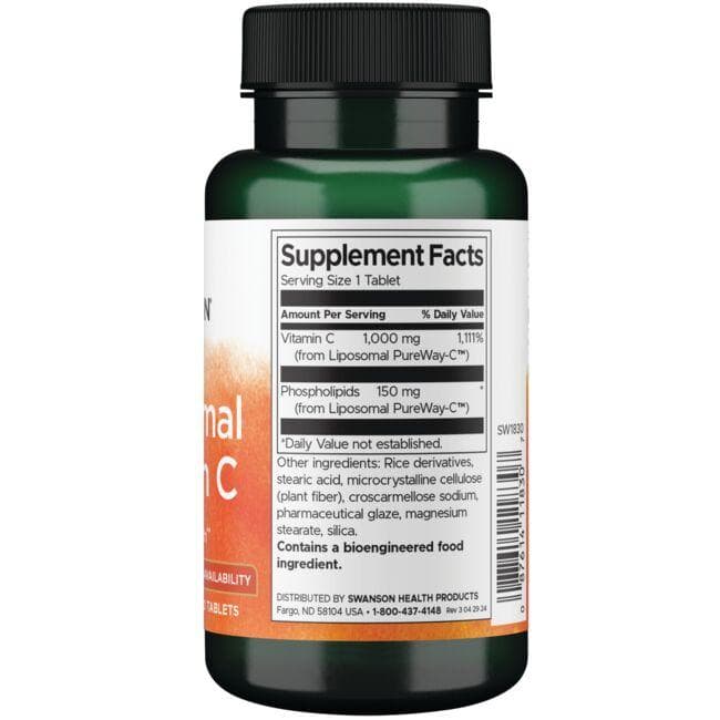 (SW1830)リポソームビタミンC - 高バイオアベイラビリティ 1,000 mg 60錠