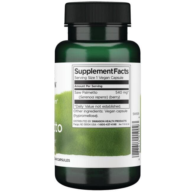 (SW909)フルスペクトラムノコギリヤシ540mg 100カプセル