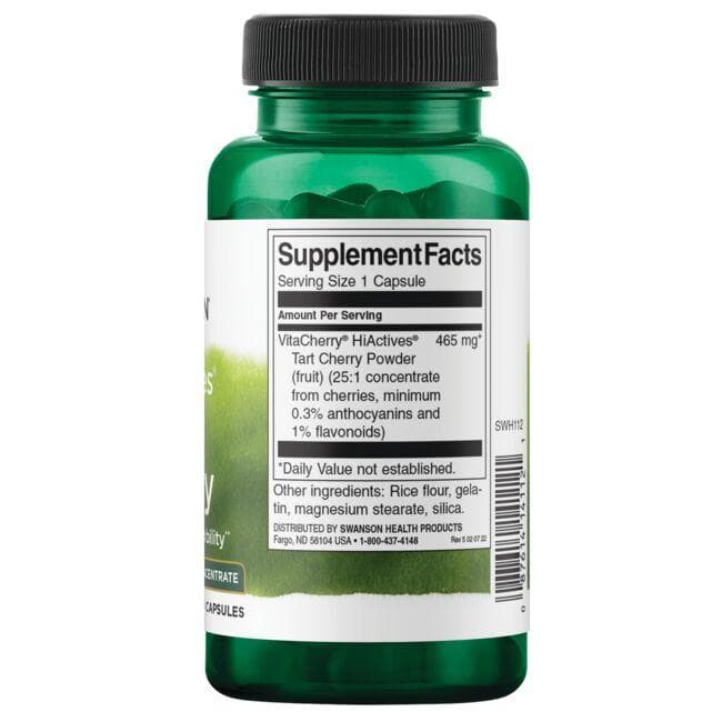 (SWH112)スワンソン ハイアクティブ タルトチェリー 465 mg 60カプセル