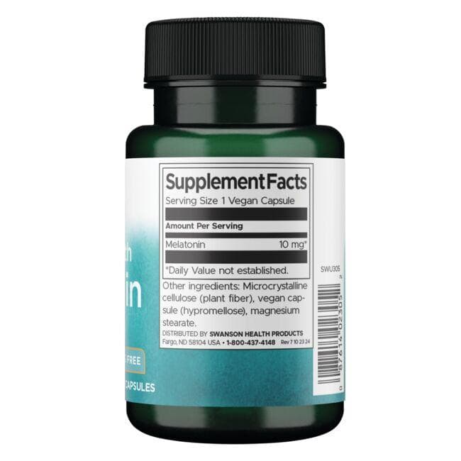 (SWU305)トリプルストレングスメラトニン - 100%薬物不使用 10mg 60カプセル